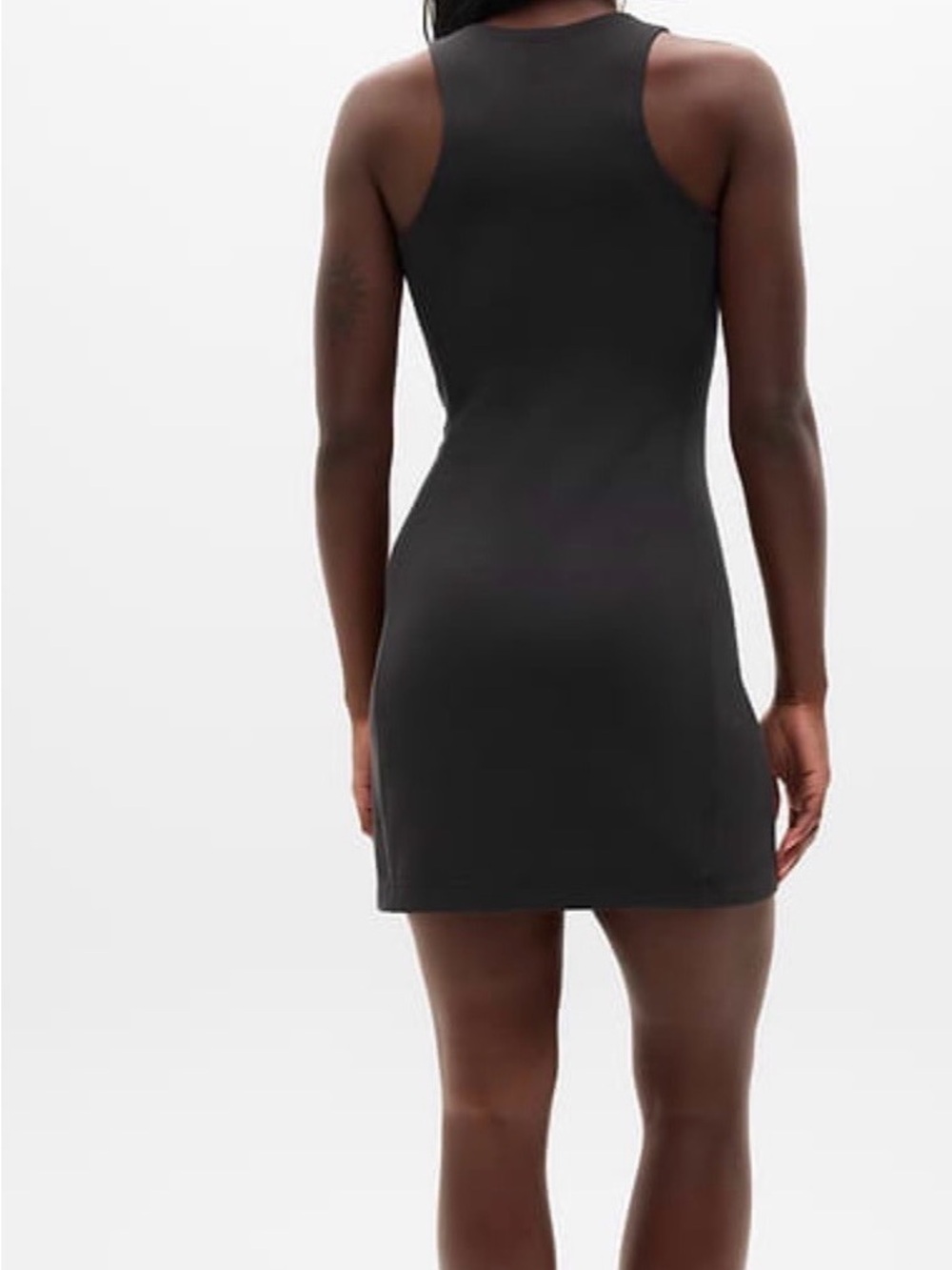 Athleta Seasoft Ribbed black mini tank dress - Picture 4 of 5